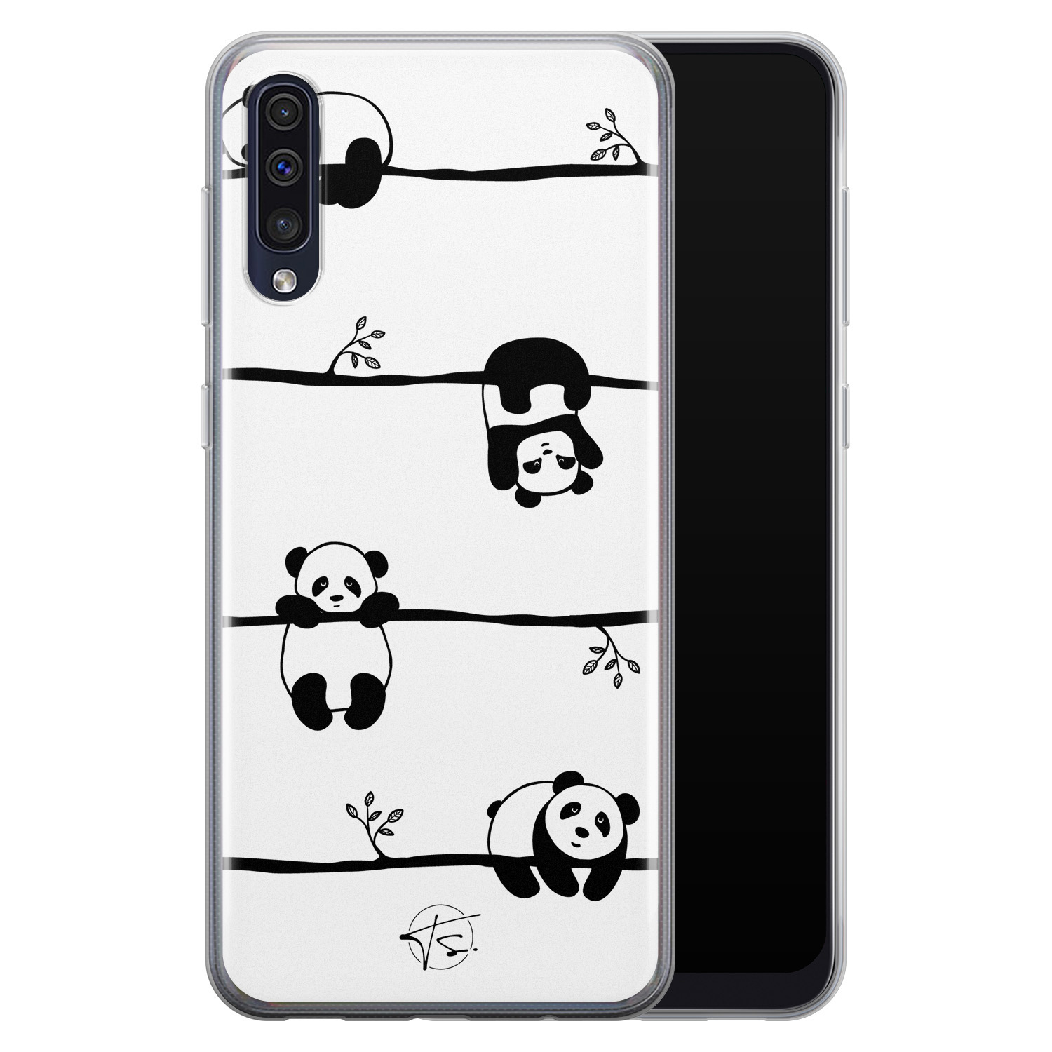 Telefoonhoesje Store Samsung Galaxy A50 siliconen hoesje - Panda