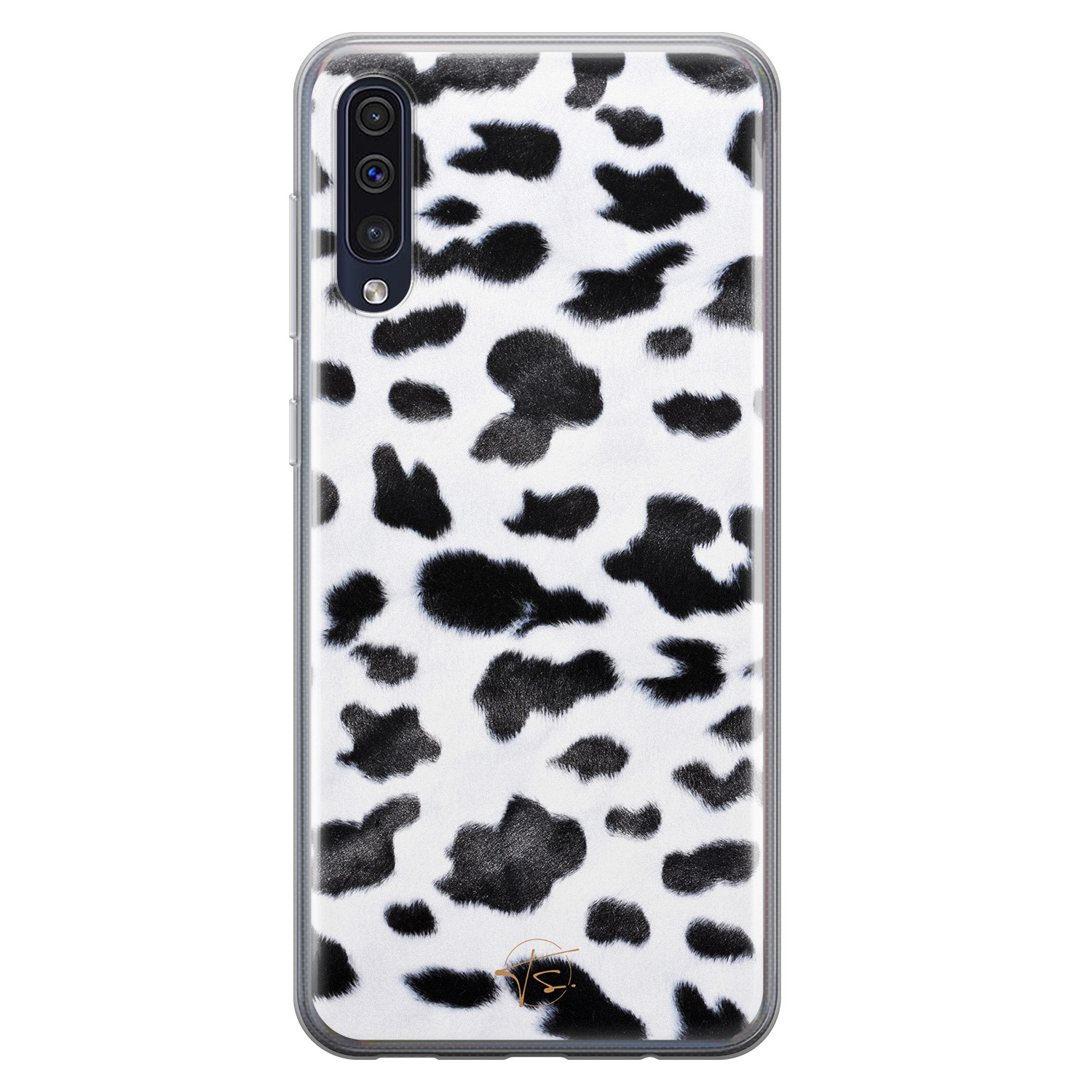 Telefoonhoesje Store Samsung Galaxy A50 siliconen hoesje - Koeienprint