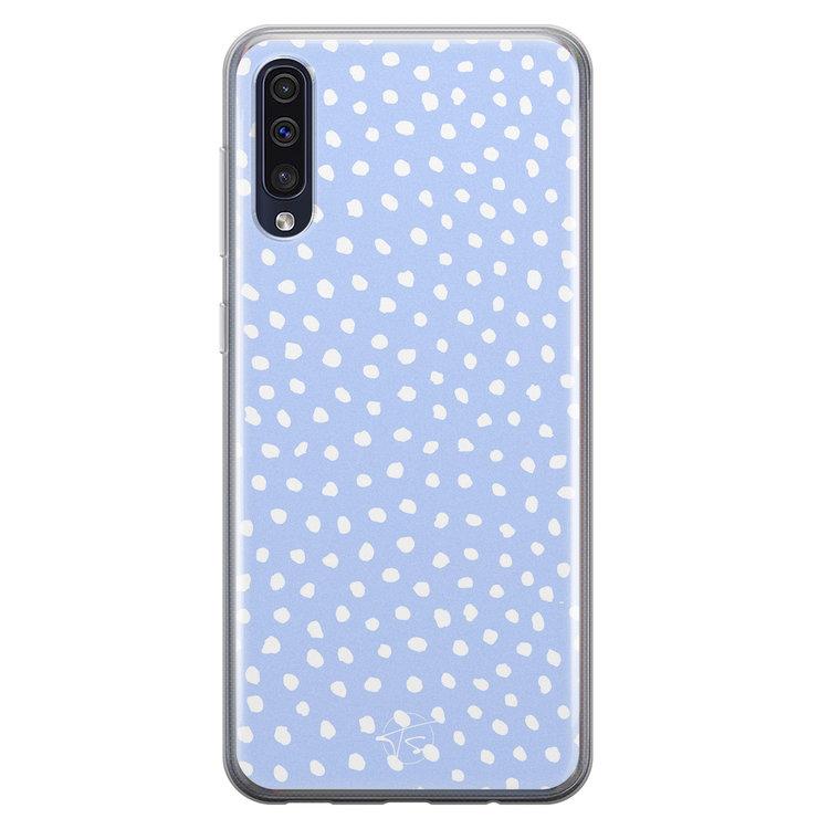 Telefoonhoesje Store Samsung Galaxy A50 siliconen hoesje - Purple dots