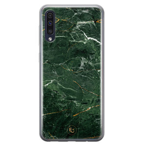 ELLECHIQ Samsung Galaxy A50 siliconen hoesje - Marble jade green