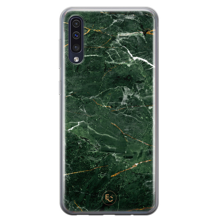 ELLECHIQ Samsung Galaxy A50 siliconen hoesje - Marble jade green
