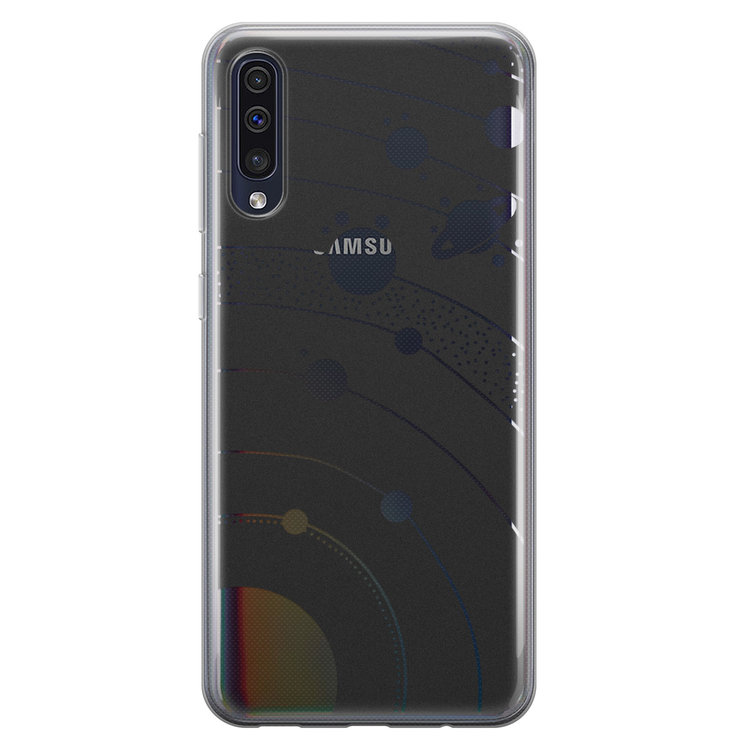 Telefoonhoesje Store Samsung Galaxy A50 siliconen hoesje - Universe space