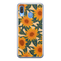 Telefoonhoesje Store Samsung Galaxy A40 siliconen hoesje - Zonnebloemen