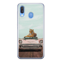 Telefoonhoesje Store Samsung Galaxy A40 siliconen hoesje - Chill tijger