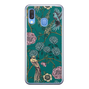 Telefoonhoesje Store Samsung Galaxy A40 siliconen hoesje - Bloomy birds