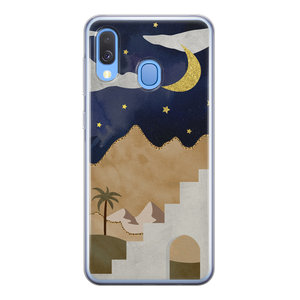 Leuke Telefoonhoesjes Samsung Galaxy A40 siliconen hoesje - Desert night