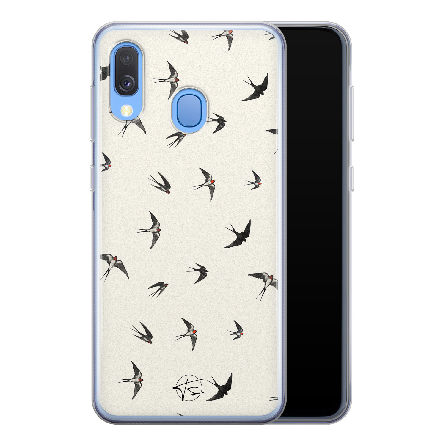 Telefoonhoesje Store Samsung Galaxy A40 siliconen hoesje - Freedom birds