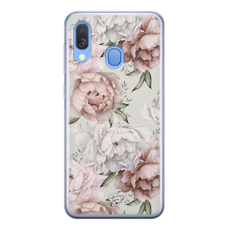 Telefoonhoesje Store Samsung Galaxy A40 siliconen hoesje - Classy flowers