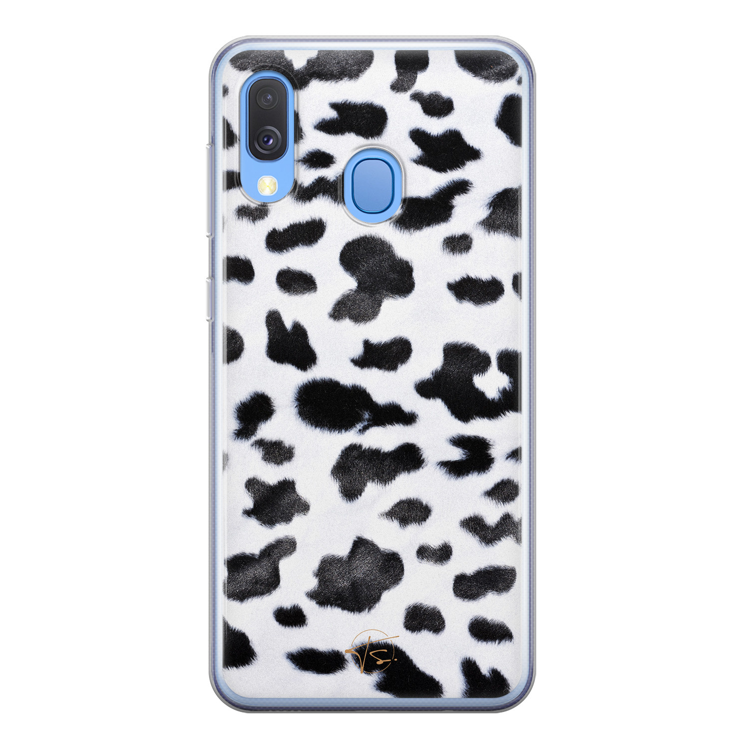 Telefoonhoesje Store Samsung Galaxy A40 siliconen hoesje - Koeienprint