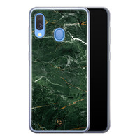 ELLECHIQ Samsung Galaxy A40 siliconen hoesje - Marble jade green