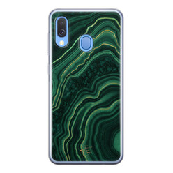 Telefoonhoesje Store Samsung Galaxy A40 siliconen hoesje - Agate groen