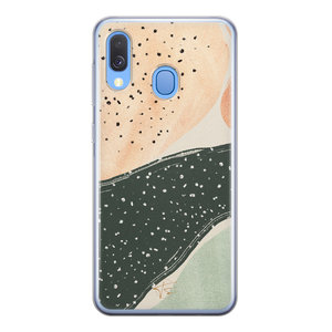 Telefoonhoesje Store Samsung Galaxy A40 siliconen hoesje - Abstract peach
