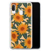 Telefoonhoesje Store Samsung Galaxy A20e siliconen hoesje - Zonnebloemen