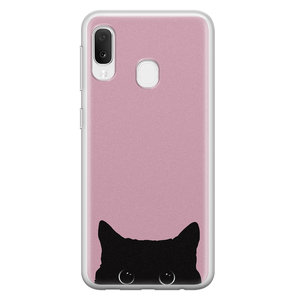 Telefoonhoesje Store Samsung Galaxy A20e siliconen hoesje - Zwarte kat