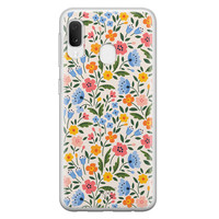 Telefoonhoesje Store Samsung Galaxy A20e siliconen hoesje - Romantische bloemen