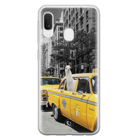 ELLECHIQ Samsung Galaxy A20e siliconen hoesje - Lama in taxi