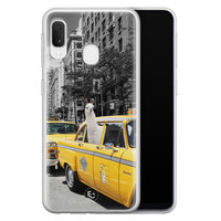ELLECHIQ Samsung Galaxy A20e siliconen hoesje - Lama in taxi