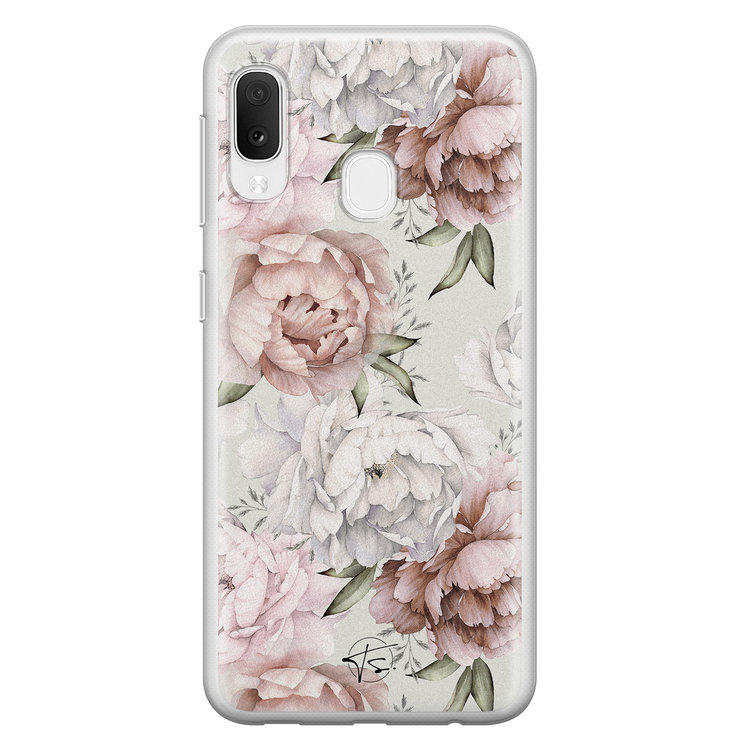 Telefoonhoesje Store Samsung Galaxy A20e siliconen hoesje - Classy flowers