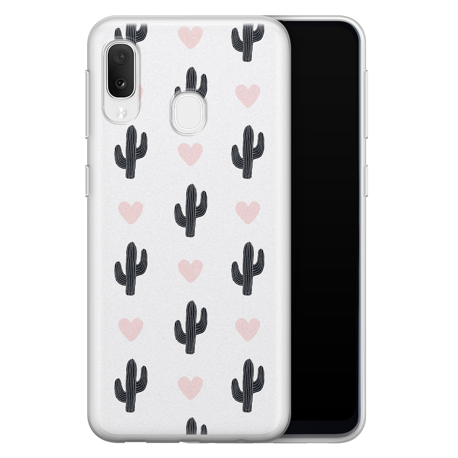 Leuke Telefoonhoesjes Samsung Galaxy A20e siliconen hoesje - Cactus love