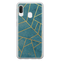 Telefoonhoesje Store Samsung Galaxy A20e siliconen hoesje - Abstract blauw