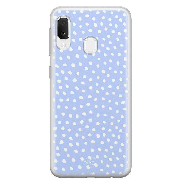 Telefoonhoesje Store Samsung Galaxy A20e siliconen hoesje - Purple dots
