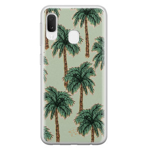 Telefoonhoesje Store Samsung Galaxy A20e siliconen hoesje - Palmbomen