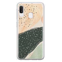 Telefoonhoesje Store Samsung Galaxy A20e siliconen hoesje - Abstract peach