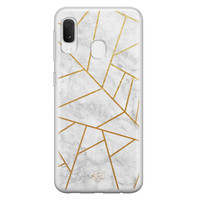 Telefoonhoesje Store Samsung Galaxy A20e siliconen hoesje - Geometrisch marmer