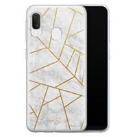 Telefoonhoesje Store Samsung Galaxy A20e siliconen hoesje - Geometrisch marmer