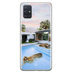 ELLECHIQ Samsung Galaxy A51 siliconen hoesje - Tiger pool