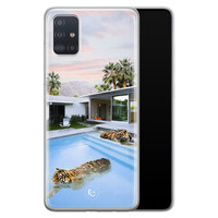ELLECHIQ Samsung Galaxy A51 siliconen hoesje - Tiger pool