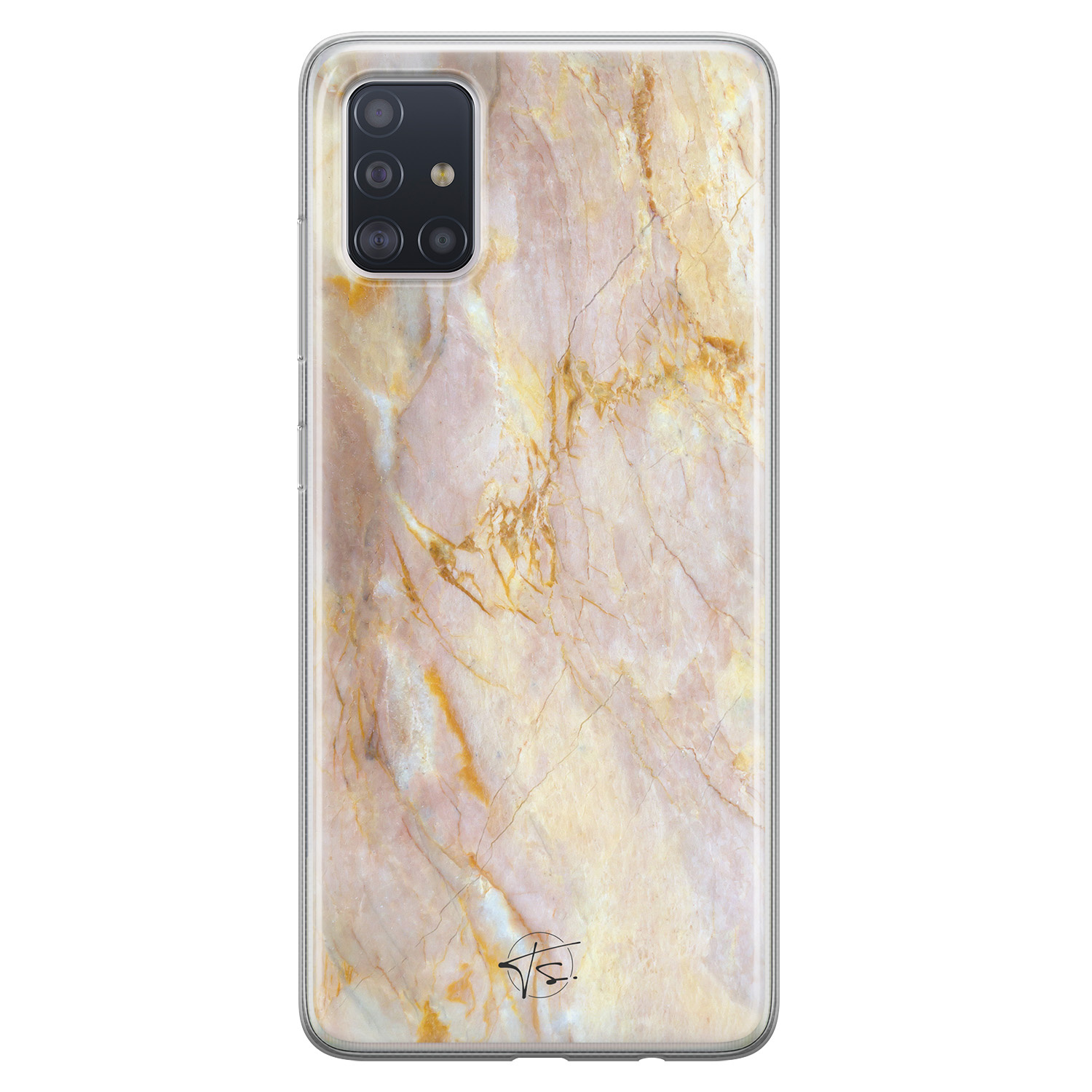 ELLECHIQ Samsung Galaxy A51 siliconen hoesje - Stay Golden Marble