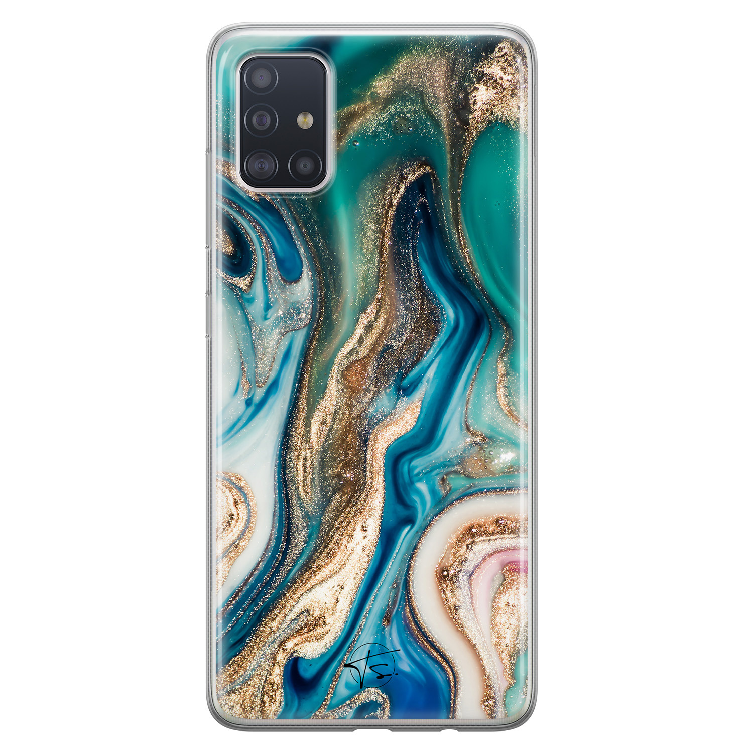 Telefoonhoesje Store Samsung Galaxy A51 siliconen hoesje - Magic marble