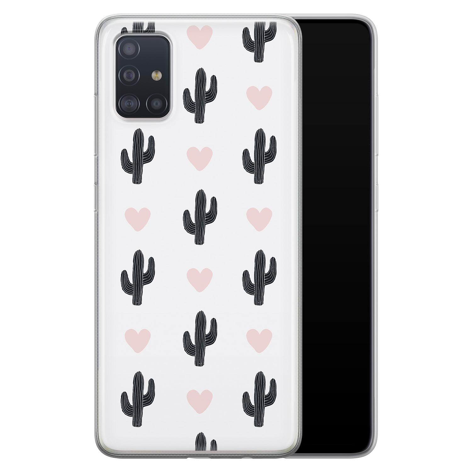 Leuke Telefoonhoesjes Samsung Galaxy A51 siliconen hoesje - Cactus love