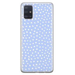 Telefoonhoesje Store Samsung Galaxy A51 siliconen hoesje - Purple dots