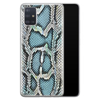 ELLECHIQ Samsung Galaxy A51 siliconen hoesje - Baby Snake blue