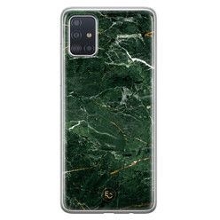 ELLECHIQ Samsung Galaxy A51 siliconen hoesje - Marble jade green