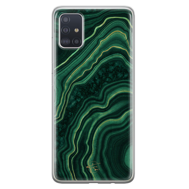 Telefoonhoesje Store Samsung Galaxy A51 siliconen hoesje - Agate groen