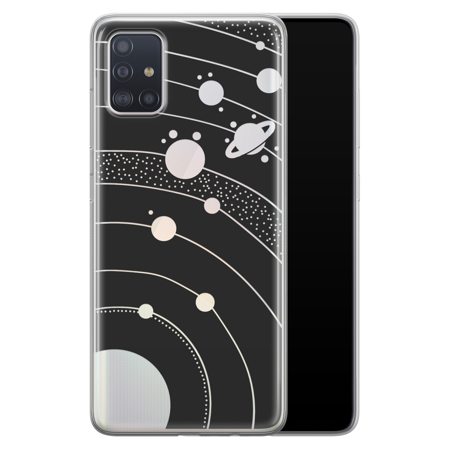 Telefoonhoesje Store Samsung Galaxy A51 siliconen hoesje - Universe space