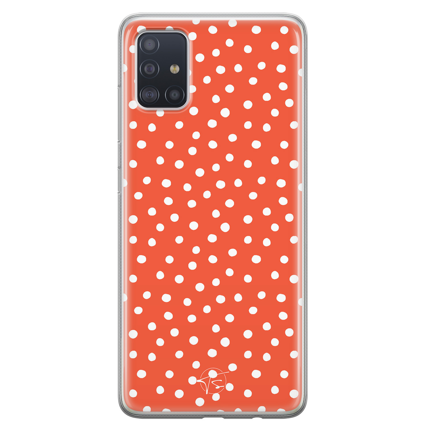 Telefoonhoesje Store Samsung Galaxy A51 siliconen hoesje - Orange dots