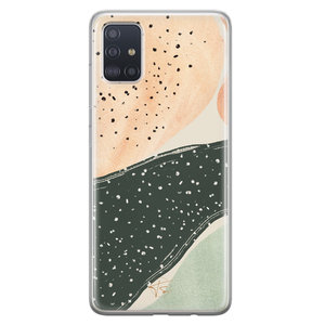Telefoonhoesje Store Samsung Galaxy A51 siliconen hoesje - Abstract peach