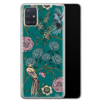 Telefoonhoesje Store Samsung Galaxy A71 siliconen hoesje - Bloomy birds