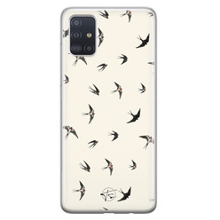 Telefoonhoesje Store Samsung Galaxy A71 siliconen hoesje - Freedom birds