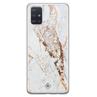 Casimoda Samsung Galaxy A71 siliconen hoesje - Marmer goud