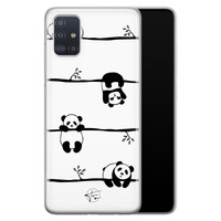 Telefoonhoesje Store Samsung Galaxy A71 siliconen hoesje - Panda