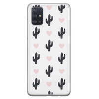 Leuke Telefoonhoesjes Samsung Galaxy A71 siliconen hoesje - Cactus love