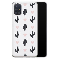 Leuke Telefoonhoesjes Samsung Galaxy A71 siliconen hoesje - Cactus love