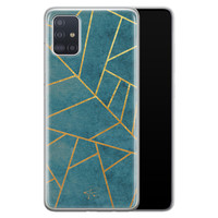 Telefoonhoesje Store Samsung Galaxy A71 siliconen hoesje - Abstract blauw