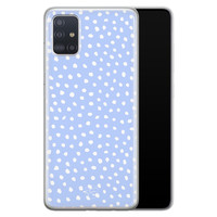 Telefoonhoesje Store Samsung Galaxy A71 siliconen hoesje - Purple dots