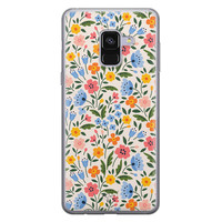 Telefoonhoesje Store Samsung Galaxy A8 2018 siliconen hoesje - Romantische bloemen